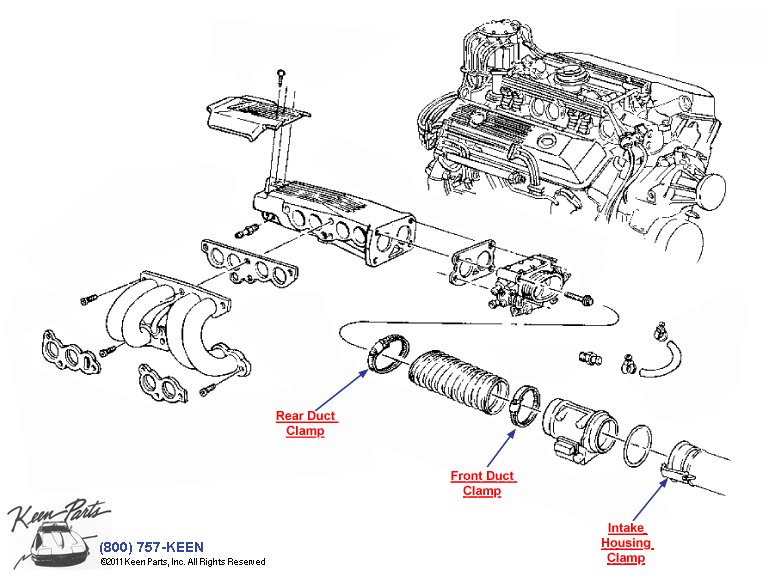 Air Intake Diagram for a 2010 Corvette