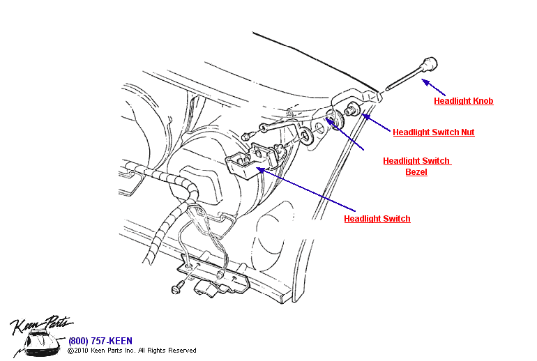 Headlight Switch Diagram for a 1984 Corvette