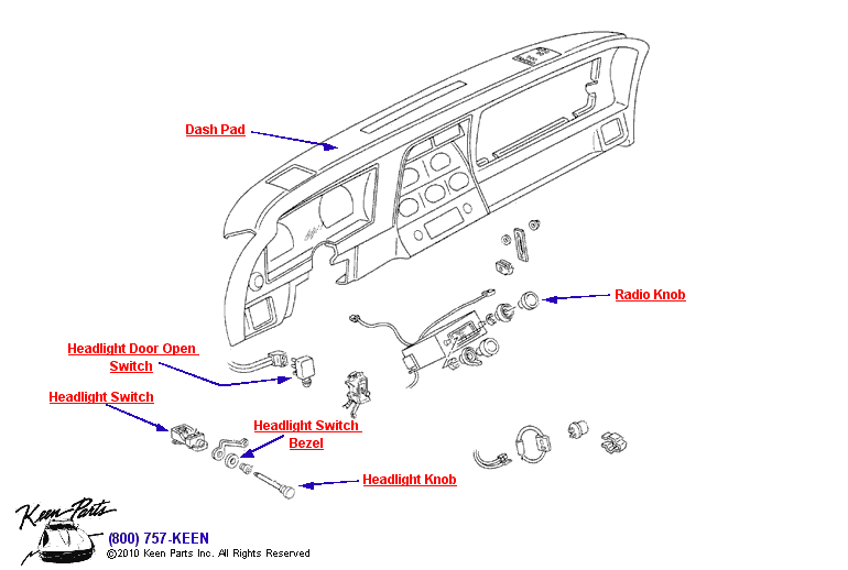 Dash Switches Diagram for a 1988 Corvette