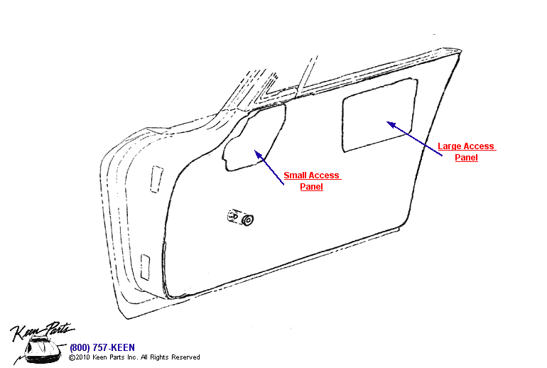 Access Panels Diagram for a 2012 Corvette