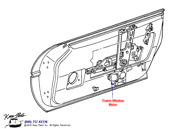 Window Regulator Diagram for a 2000 Corvette