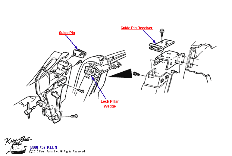 Lock Guide Pin Diagram for a 1989 Corvette