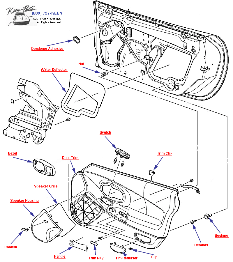 Door Switches Diagram for a 1977 Corvette
