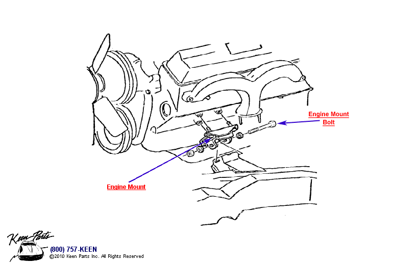 Engine Mount Diagram for a 2013 Corvette