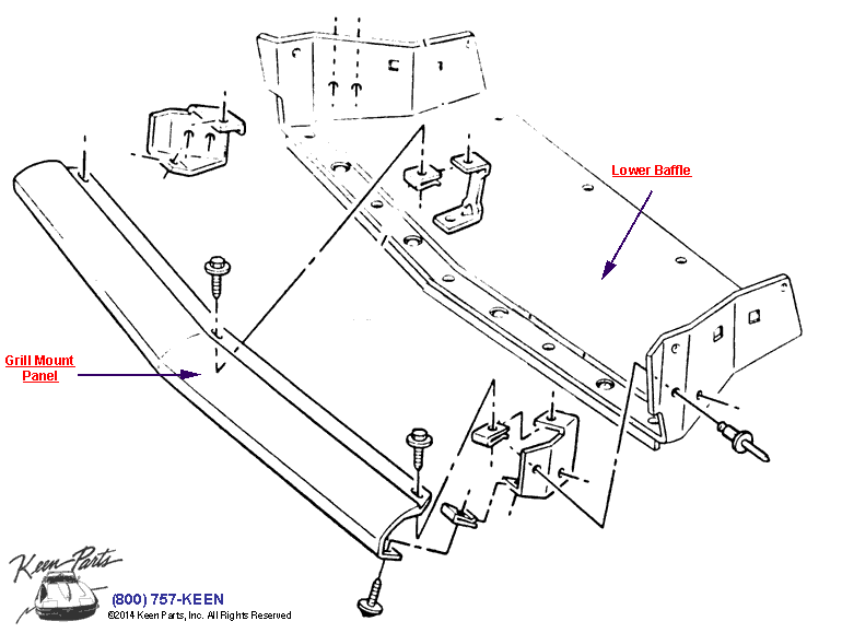 Fan Shroud Diagram for a 1992 Corvette