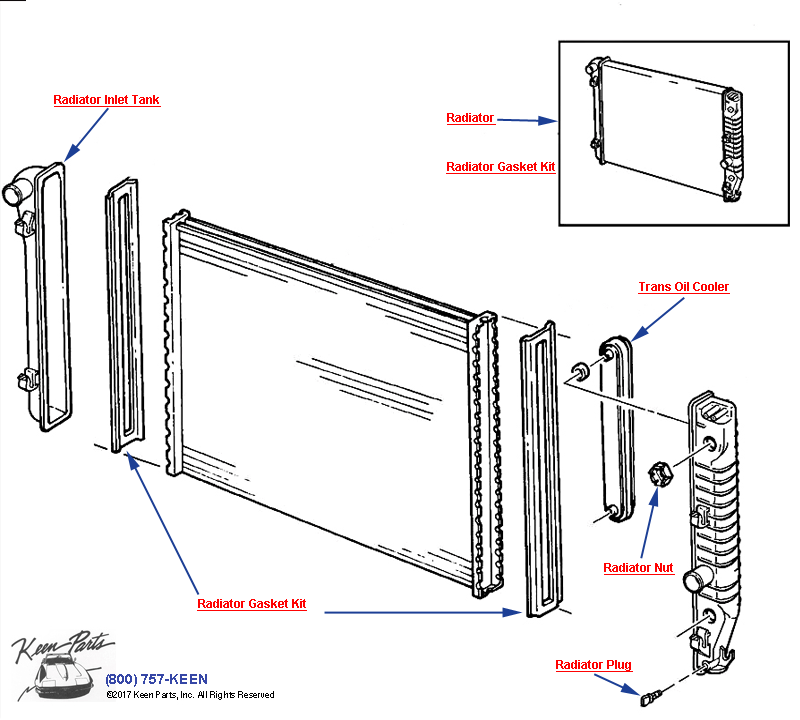 Radiator Assembly- M30 Transmission Diagram for a 2003 Corvette