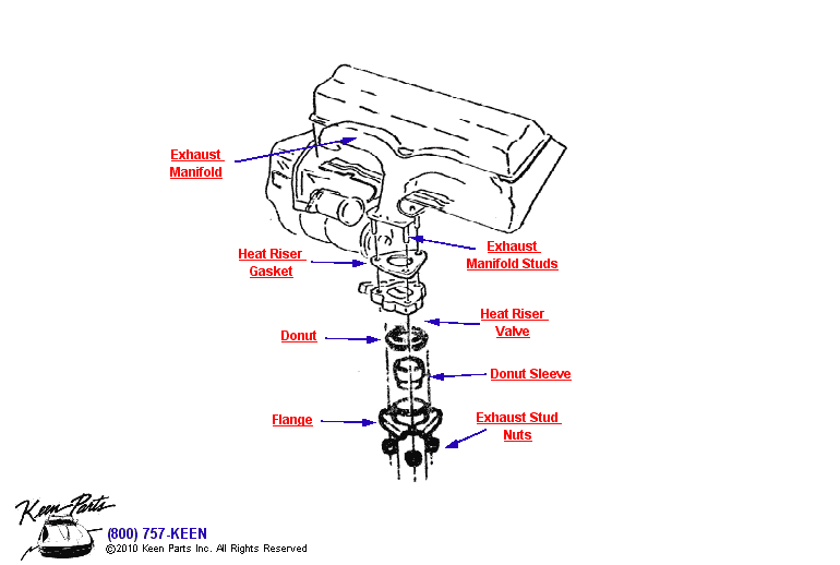 Heat Riser Valve Diagram for a 1974 Corvette
