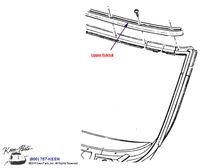 Windshield Trim Diagram for a 1994 Corvette