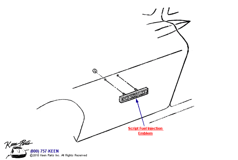 Fuel Injection Emblem Diagram for All Corvette Years