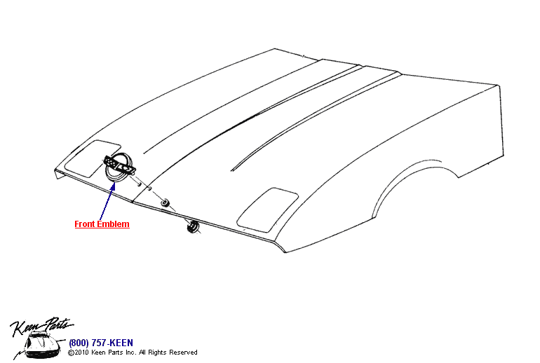 Front Emblem Diagram for All Corvette Years