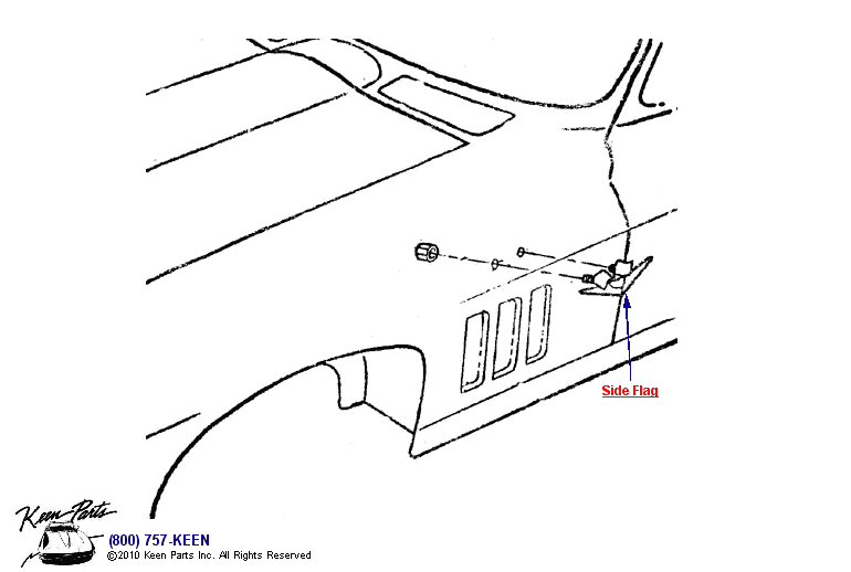 Side Emblem Diagram for a 1976 Corvette