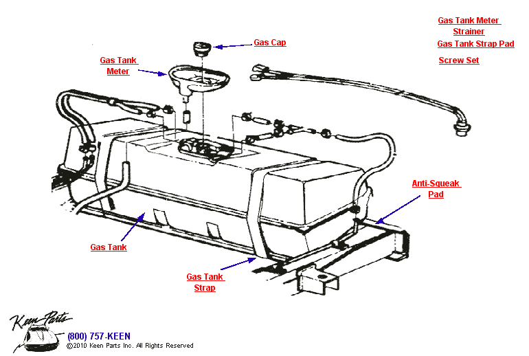 Gas Tank Diagram for All Corvette Years