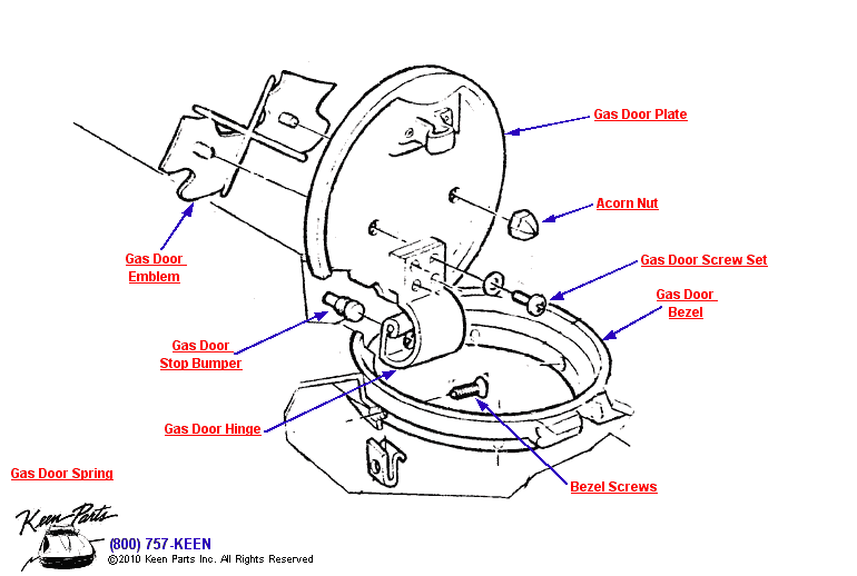 Gas Door Diagram for a 1971 Corvette