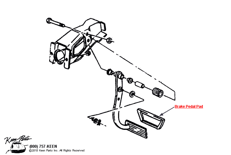 Brake Pedal Diagram for All Corvette Years