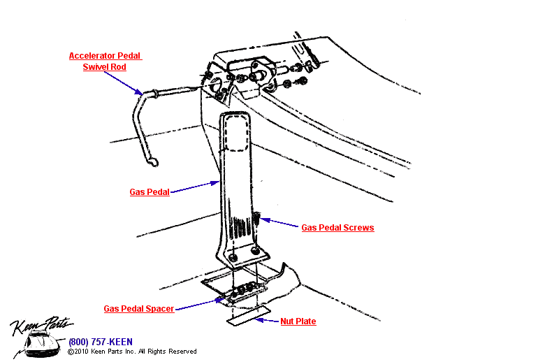 Gas Pedal Diagram for a 1981 Corvette