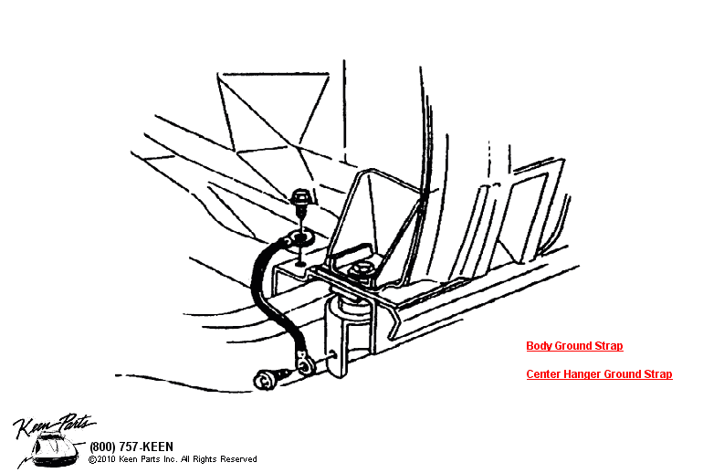 Body Ground Strap Diagram for a 1969 Corvette