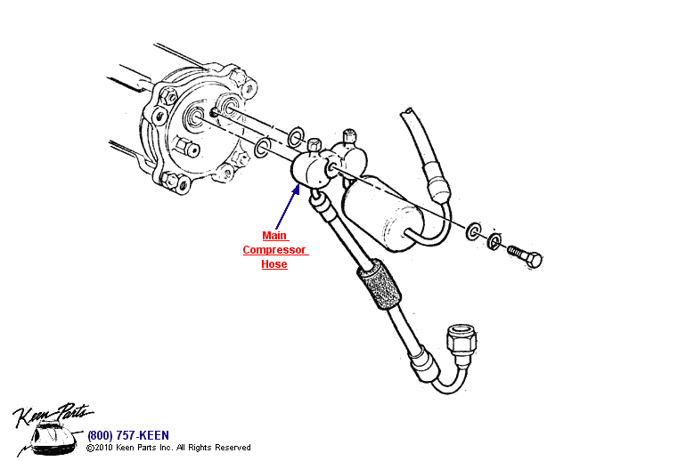 AC Hose Diagram for a 1974 Corvette