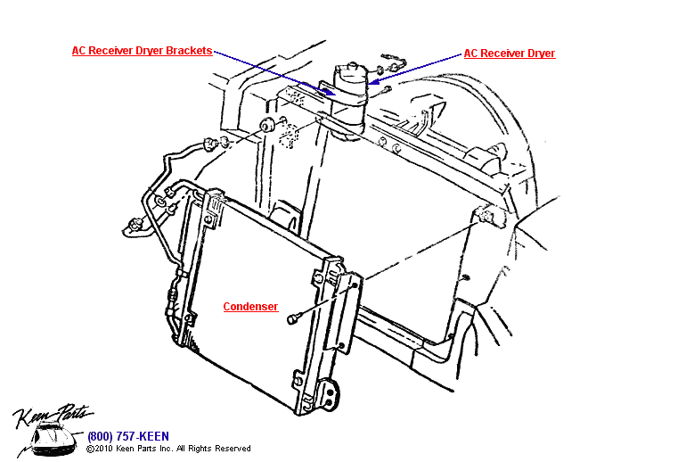 AC Reciever Dryer &amp; Condenser Diagram for a 1964 Corvette