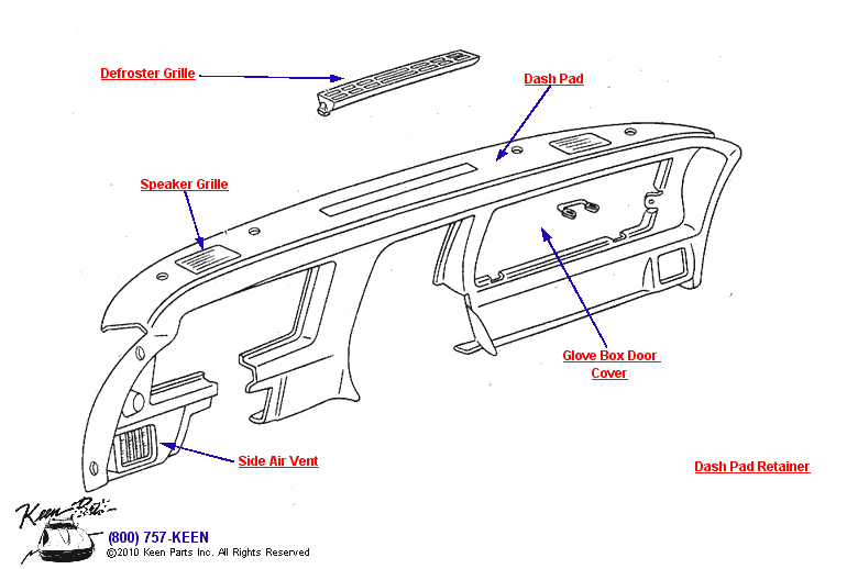 Dash Diagram for a 2009 Corvette
