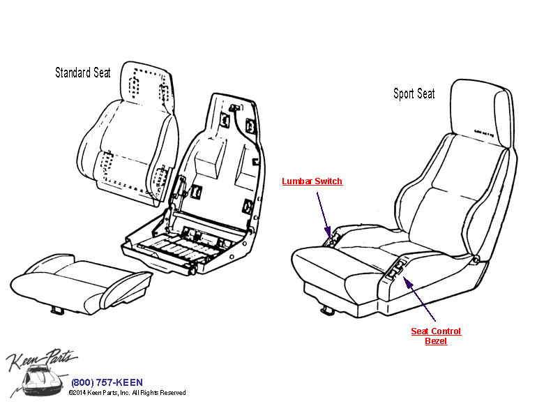Seats Diagram for a 1979 Corvette