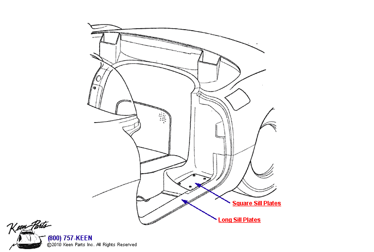 Sill Plates Diagram for a 2024 Corvette