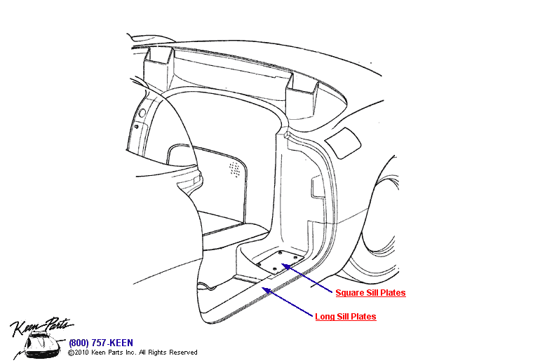 Sill Plates Diagram for a 1962 Corvette