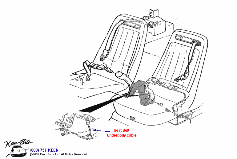 Seats &amp; Belts Diagram for a 1986 Corvette