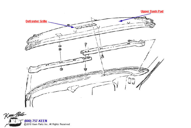 Upper Dash Diagram for a 1973 Corvette