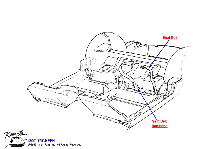 Seat Belts Diagram for a 2011 Corvette