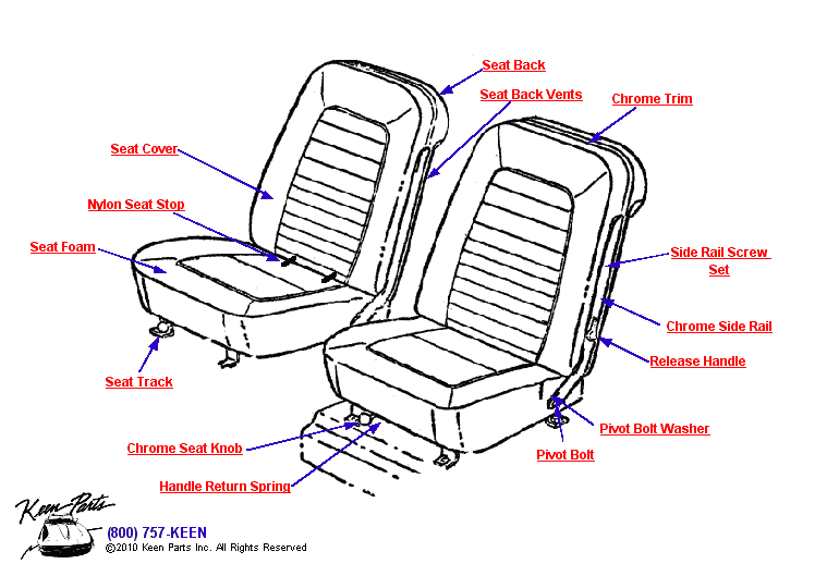 Seat Diagram for a 1989 Corvette