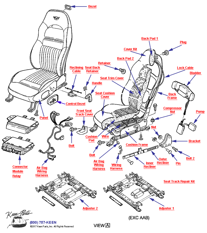Seat Switches Diagram for a 1994 Corvette
