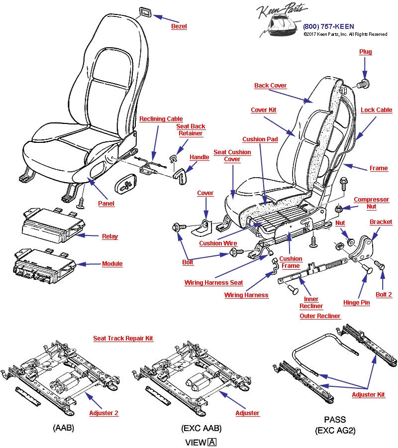 Seat Switches Diagram for a 2021 Corvette