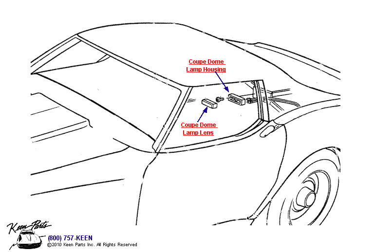 Coupe Dome Light Diagram for a 1997 Corvette