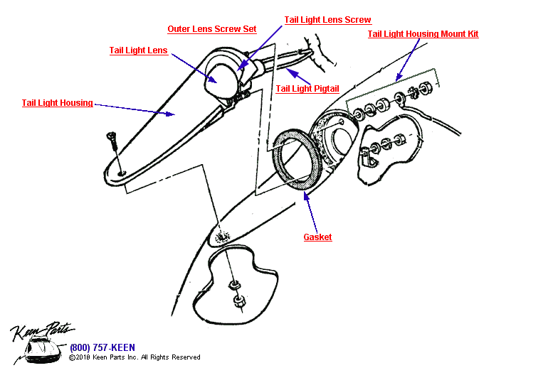 Tail Light Diagram for All Corvette Years