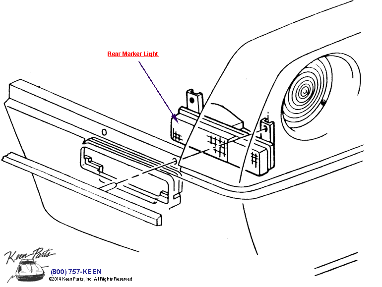 Rear Marker Light Diagram for a 1994 Corvette