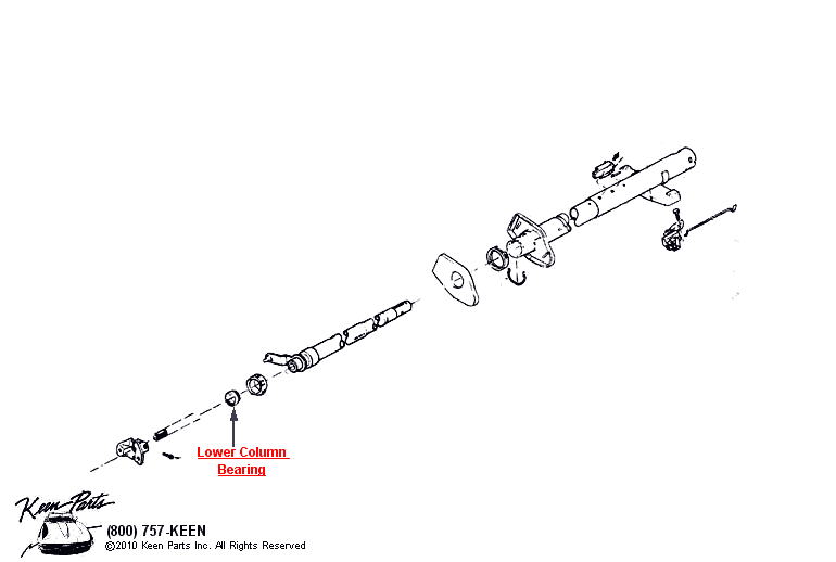 Tilt Steering Column Diagram for a 2017 Corvette