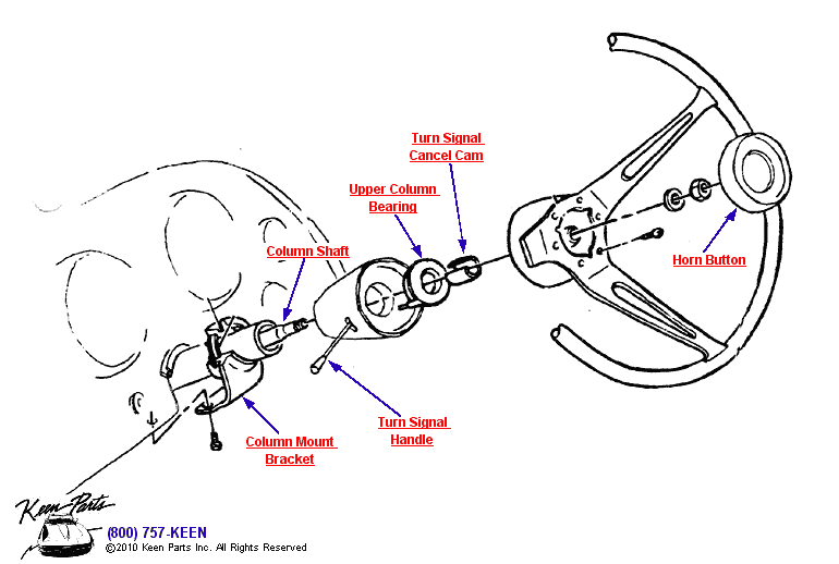 Steering Wheel Diagram for a 1967 Corvette