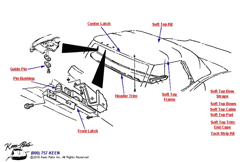 Front Latch Diagram for a 2018 Corvette