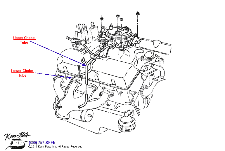 Choke Tubes Diagram for a 1965 Corvette