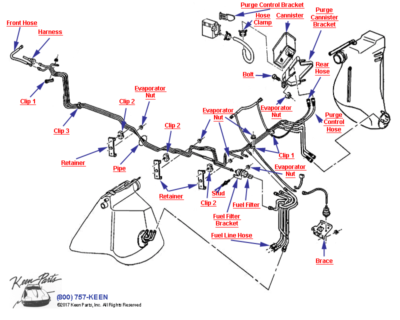 Fuel Supply System Diagram for a 1978 Corvette