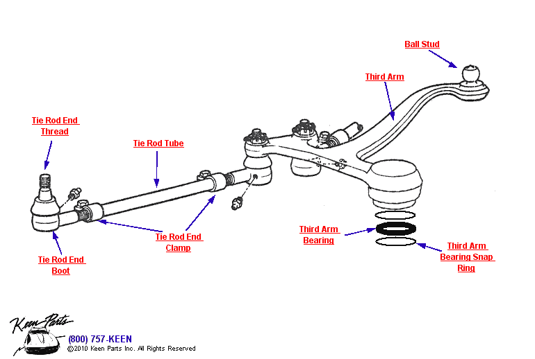 Steering Assembly Diagram for a 1963 Corvette