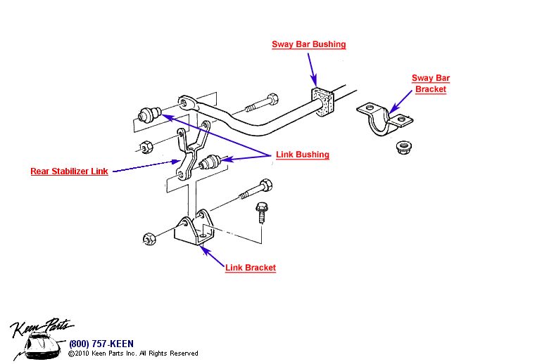 Rear Stabilizer Diagram for a 2012 Corvette