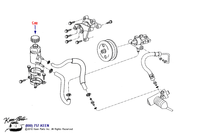 Power Steering Pump Diagram for a 2004 Corvette