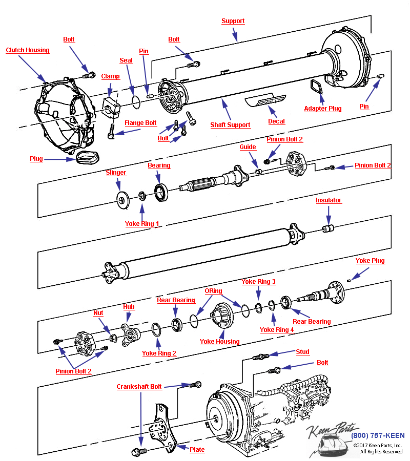 Driveline Support- Automatic Transmission Diagram for a 2022 Corvette