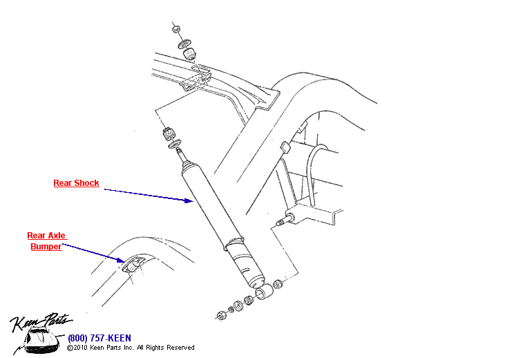 Rear Shock Diagram for a 1987 Corvette