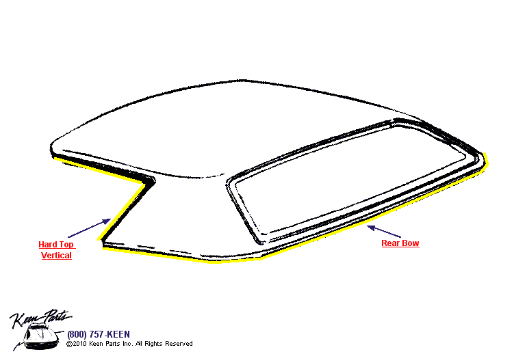 Hard Top Detail Diagram for a 1985 Corvette