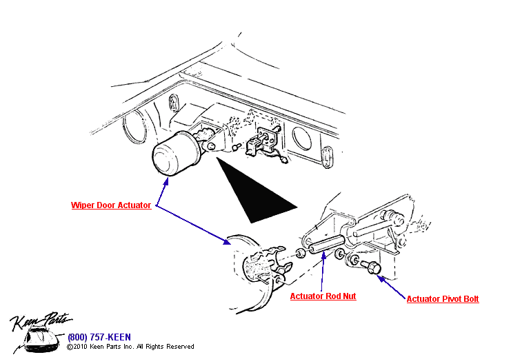 Wiper Door Actuator Diagram for a 2018 Corvette