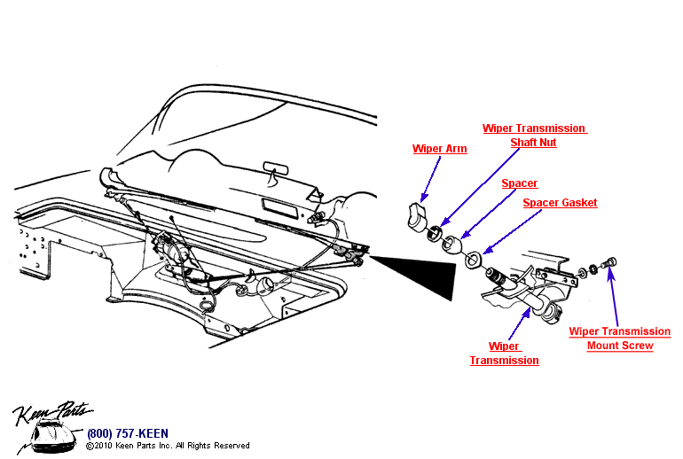 Wiper System Diagram for All Corvette Years