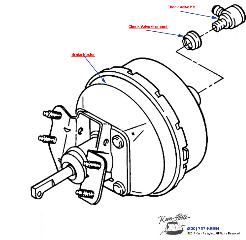 Brake Booster Diagram for a 1997 Corvette