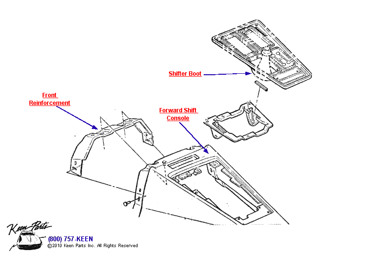 Front Console Diagram for a 1972 Corvette